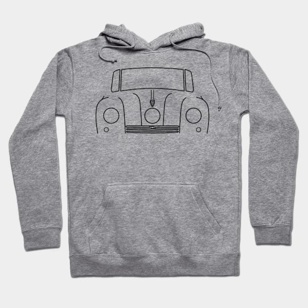 Tatra T87 classic 1940s saloon car black outline graphic Hoodie by soitwouldseem